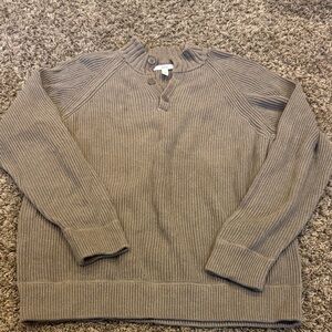 Merona Men's Ribbed Crewneck Sweater in Taupe